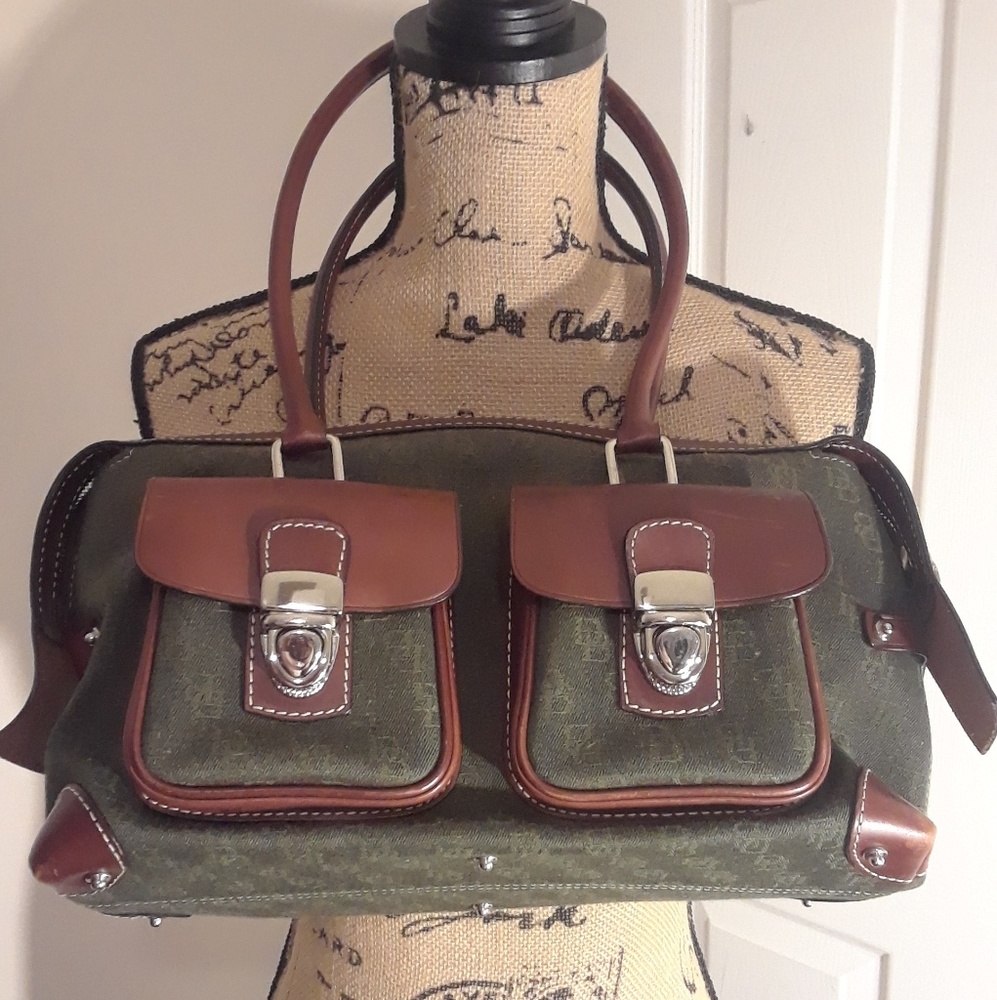 Dooney and Bourke Double Pocket Signature Tote